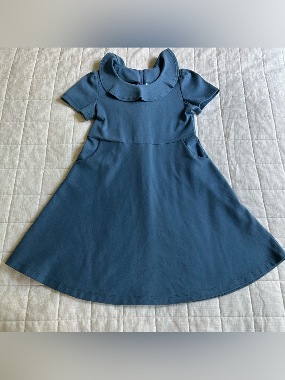NWOT Little English Blue Peter Pan Collar Short Sleeve Dress